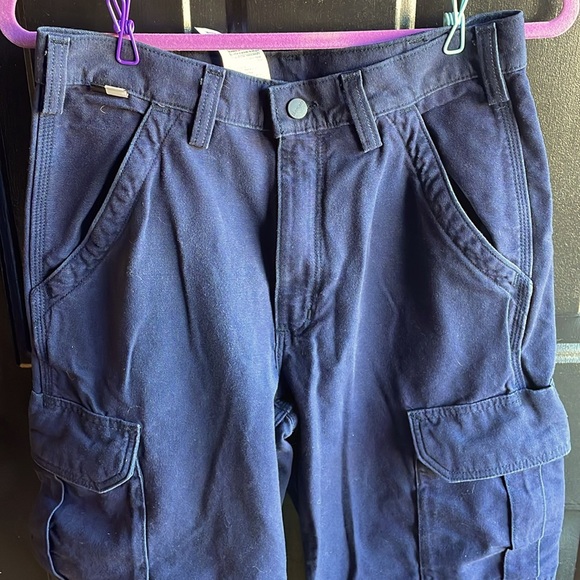 Carhartt Men’s FR Cargo Work Pants - Navy, Flame-Resistant, Size 32x34 - Picture 3 of 13